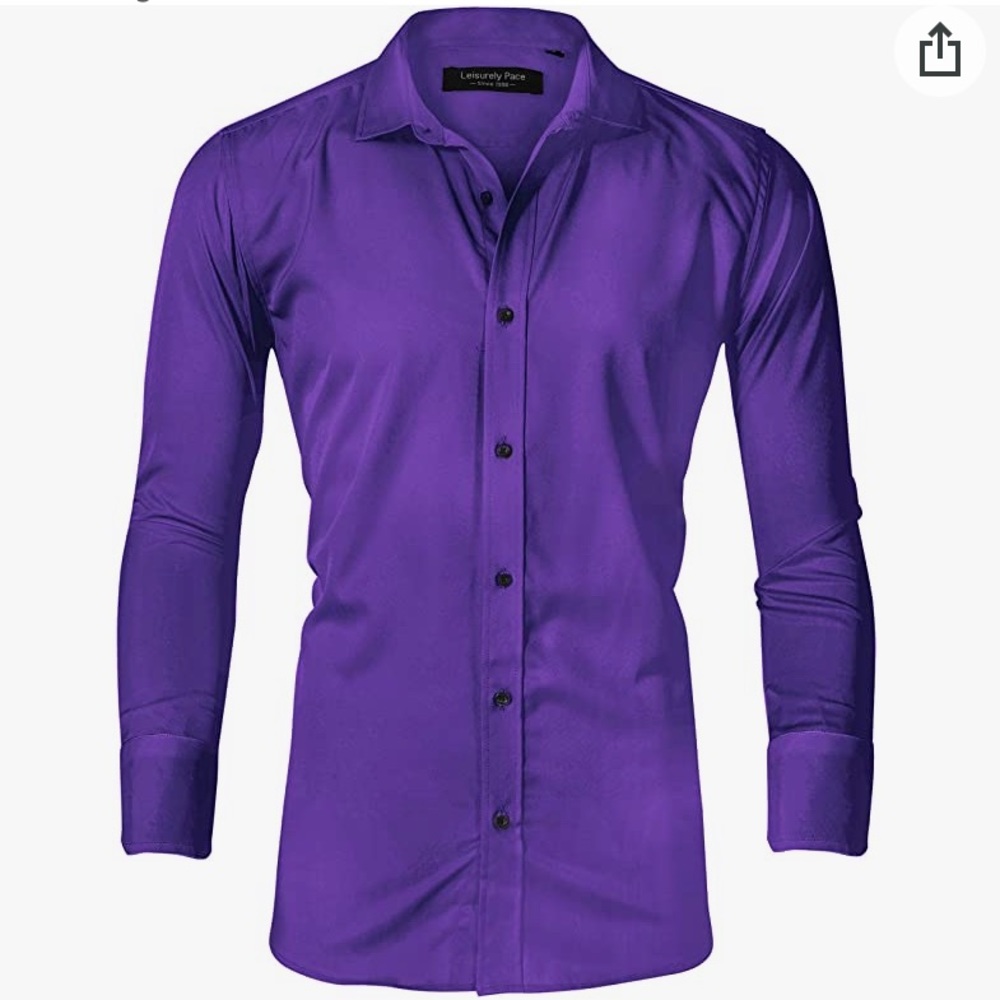 Mens Dress Shirts Bamboo Button Down casual Slim Long Sleeve Work Shirt for Men